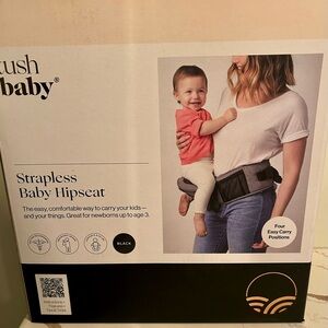 Tush Baby Strapless Baby Hipseat - Black